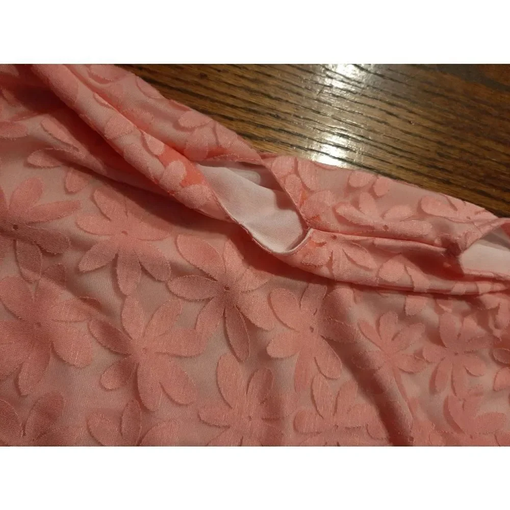 Girls Medium Hanosome & Honey Pink Floral Sleeveless Dress with Waist Cut Outs